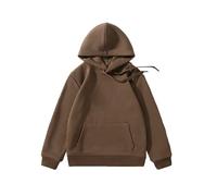 TiaoBug Kids Boys Girls Plain Pullover Hoodie Sweatshirts Casual Long Sleeve Hoody Sweater Top Coffee 11-12 Years