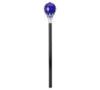 TiaoBug Kids King Queen Royal Sceptre Toy Plastic Diamonds Crown Cosplay Wand for Halloween Party Royal Blue One Size