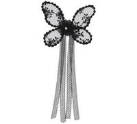 TiaoBug Lace Embroidery Butterfly Wings Angel Wing Baby Kids Photography Accessories Black 3 One Size