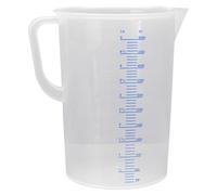 TiaoBug Large Capacity Plastic Pouring Measuring Cups with Handle and Scales Measuring Jug for Kitchen, Beakers, Laboratory Blue 5000ml