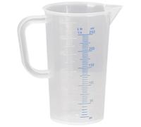TiaoBug Large Capacity Plastic Pouring Measuring Cups with Handle and Scales Measuring Jug for Kitchen, Beakers, Laboratory Blue 250ml