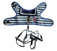 TiaoBug Lightweight Soft Cat Harness Mesh Vest for Kittens Adjustable Escape Proof with Leash for Walking Blue XL