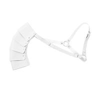 TiaoBug Mens Shoulder Armors Faux Leather Body Chest Harness Belt Warrior Knights Cosplay Costume Nightclub Clubwear White A One Size