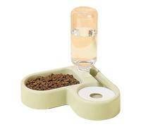 TiaoBug Pet Automatic Water Feeder and Food Bowl Gravity Auto Refill Waterer Feeder for Dogs Cats Large Capacity Bowls Green One Size