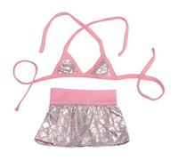 TiaoBug Pet Bikini Sets Hawaiian Beach Style Dog Swimsuits Small Dogs Summer Costumes for Swimming and Bathing Pink M