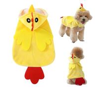 TiaoBug Pet Chicken Suit for HalloweenThanksgiving Christmas Party Cute Rooster Costume Hoodie for Small Medium Large Dogs Cats Yellow M