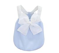 TiaoBug Pet Dress Vest with Bow Small Dog Puppy Sling Dresses Dogs Clothes for Chihuahua Pomeranian Bichon Blue S