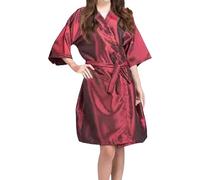 TiaoBug Professional Hair Cutting Cape Kimono Style Water Resistant Styling Gown for Salon Barbers and Home Use Red One Size