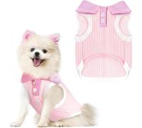 TiaoBug Puppy Summer Clothes Cute Pet Cooling Vest Shirt for Chihuahua Girl's Small Dogs Cats T-Shirt Apparel Pink M