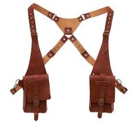 TiaoBug Retro Anti-Theft Underarm Shoulder Bag Adjustable Leather Hidden Strap Wallet Holster Bags Type E Brown One Size