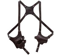 TiaoBug Retro Anti-Theft Underarm Shoulder Bag Adjustable Leather Hidden Strap Wallet Holster Bags Type F Dark Brown One Size