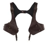 TiaoBug Retro Anti-Theft Underarm Shoulder Bag Adjustable Leather Hidden Strap Wallet Holster Bags Type A Brown One Size