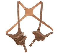 TiaoBug Retro Anti-Theft Underarm Shoulder Bag Adjustable Leather Hidden Strap Wallet Holster Bags Type F Brown One Size