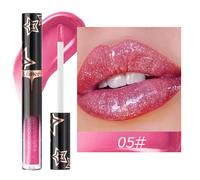 TiaoBug Shimmer Metallic Lip Gloss for Women Long Lasting Waterproof Sparkly Lipstick Glossy Shine Makeup Daily Wear Beauty Essential Type 5 One Size