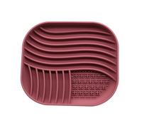 TiaoBug Silicone Slow Feeder Dog Bowls Interactive Puzzle Food Bowl for Pets Training Keeps Dogs Busy Burgundy One Size