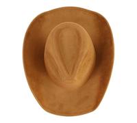 TiaoBug Unisex Adult Big Roll Wide Brim Cowboy Ha Western Cowgirl Hats Sun Cap for Festival Carnival Khaki One Size