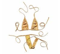 TiaoBug Women's Shiny Micro String Bikini Swimsuit Lingerie Thongs G-String Swimwear Bathing Suits
