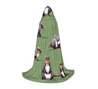 TIAOpig Red Squirrel Print Hooded Cape Adult Hooded Cosplay Cape Soft Oversized Hood Bow Accent Machine Washable