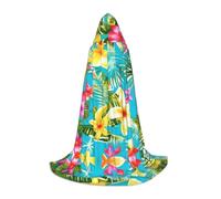 TIAOpig summer style hawaiian Print Hooded Cape Adult Hooded Cosplay Cape Soft Oversized Hood Bow Accent Machine Washable