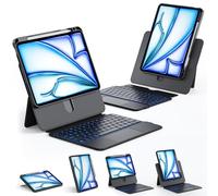 Tiaota Combo Touch iPad Pro 13 Inch Keyboard Case - iPad Pro 13 Keyboard Detachable Backlit with Kickstand, Comfortable Typing, Multi-use Mode - Midnight Black