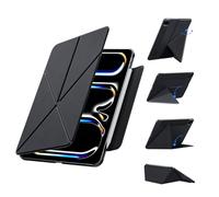 Tiaota iPad Pro 12.9 Case, Compatible with iPad Air M3/M2 13 Inch & iPad Pro 12.9 (3/4/5/6th Gen) 2022/2021/2020/2018, Magnetic Cover, Adjustable Portrait/Landscape Stand, 4 Standing Angles,Black