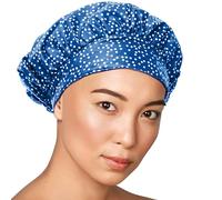 TIARA 2-in-1 Luxury Shower Cap for Women Reusable Waterproof - Hair Cap for Long & Short Hair - All Size Fit Flexi Shower Cap, Terry Lined Leakproof Cloth (Patented), Soft & Breathable
