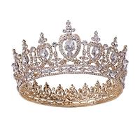 Tiara Crown, Crystal Queen Crowns Rhinestone Princess Tiaras, Bride Wedding Hair Accessories, Rhinestone Tiara Crown for Wedding, Fashion Show or Any Other Special Event (Color : Silver)