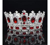 Tiara for Girls Baroque Big Tiara Crown Rhinestone Crystal Large Diadem Bridal Wedding Hair Jewelry Tiaras And Crowns Headdress Hair Ornaments