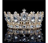 Tiara for Girls Baroque Big Tiara Crown Rhinestone Crystal Large Diadem Bridal Wedding Hair Jewelry Tiaras And Crowns Headdress Hair Ornaments
