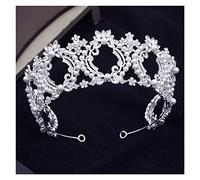Tiara for Girls Baroque Floral Pearl Headdress Crown Headdress Princess Bride Crown Beauty Pageant Headdress Bride Wedding Hair Accessory Jewelry