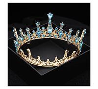 Tiara for Girls Baroque Vintage Royal Queen King Round Crystal Wedding Crown Bridal Tiaras And Crowns Diadem Bride Hair Jewelry Accessories