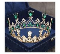 Tiara for Girls Crystal Tiara Wedding Crown Vintage Royal Queen King Tiaras And Crowns Pageant Prom Hair Jewelry Bridal Diadem Ornament