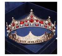 Tiara for Girls Fashion Large Diadem Royal Queen King Wedding Crown Crystal Pearl Prom Bridal Tiaras And Crowns Hair Jewelry Head Ornament