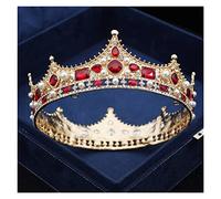 Tiara for Girls Fashion Large Diadem Royal Queen King Wedding Crown Crystal Pearl Prom Bridal Tiaras And Crowns Hair Jewelry Head Ornament