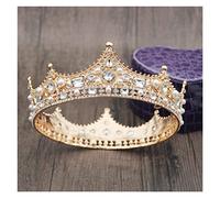 Tiara for Girls Metal Gold Colors Crystal Pearls Wedding Crown Royal Queen King Diadem Fashion Tiaras And Crowns Bridal Hair Jewelry