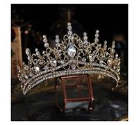 Tiara for Girls Wedding Crown Baroque Luxury Sparkling Crystal Heart-shaped Bridal Tiara Crown Beauty Pageant Bridal Headband Wedding Hair Accessories