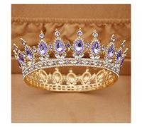 Tiara for Girls Wedding Crown Gorgeous Crystal Metal Royal Queen King Tiara Big Crown Tiara Beauty Pageant