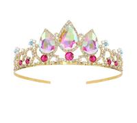 Tiara for Little Girls Crystal Tiara Princess Crown Birthday Headband Kids Rhinestone Hair Costume Crown Headpieces Toddler Tiara Mermaid Hair Accessories Cake Topper Bridesmaids Dress Up