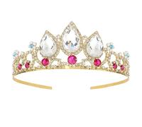 Tiara for Little Girls Crystal Tiara Princess Crown Toddler Tiara Birthday Headbands Kids Rhinestone Costume Crown Headpieces Mermaid Cake Topper Bridesmaids Dress Up Hair Accessories