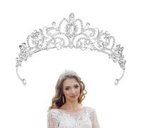 Tiara for Women, Princess Tiara Crystal Crown Jewelry Rhinestone Headband, Tiaras for Girls Wedding Bridal Prom Queen Pageants Princess Birthday Party (Silver)