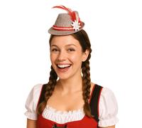 tiara hat Oktoberfest polyester brown/red one-size