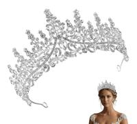 Tiaras and Crowns for Women, Sparkly Rhinestone Silver Headpiece, Metal Princess Tiara Headband, Tiaras for Women Girls Wedding Bridal Birthday Party Prom