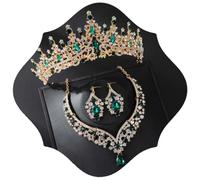 Tiaras and Crowns for Women,Tiaras Earrings Necklace, Crystal Bridal Jewelry Set, normal, Zinc, Crystal