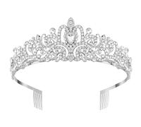 Tiaras Crown,Tiara Crown Crystal,Princess Crown,Women's Tiaras,Silver Crown,Princess Crystal Rhinestone Crown,Tiaras Bride Wedding Crowns,Rhinestone Bridal Princess Headband With Comb,Tiaras For Women