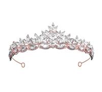 Tiaras Crowns For Women Rhinestone Crown Girls Rose Gold Headband Princess Tiaras Wedding Tiaras For Bride Floral Crowns Headband For Birthday Carnival Hen Party Halloween Christmas Hair Accessories