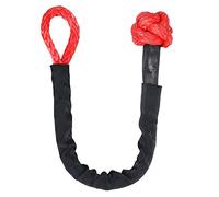 Tiardey 1/2' X 22 Inch (55000LBS) Soft Shackle Synthetic Road Recovery Rope Breaking Strength for Sailing SUV ATV Truck Jeep - Red