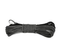 Tiardey 1/4" x 50' 7700LBs Synthetic Winch Line Cable Rope with Sheath - Black