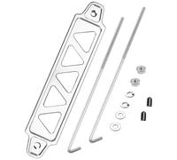 Tiardey 1 Set Five Holes Triangle Fixing Bracket Universal Crossbar Battery Tie Down for Car Battery Mount Bracket Hold Lock Accessories(Silver)