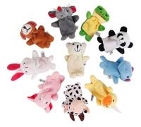 Tiardey 10 Pcs Finger Puppets Puppets Hand Puppets Mini Plush Figures for Boys Girls Party Favors Shows Playtime Schools
