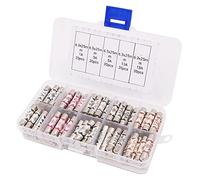 Tiardey 100Pcs 5 Kinds 240V Volt Household Mains Plug Fuse 6.3x25 mm Ceramic Tube Cartridge Fuses Assortment Kit